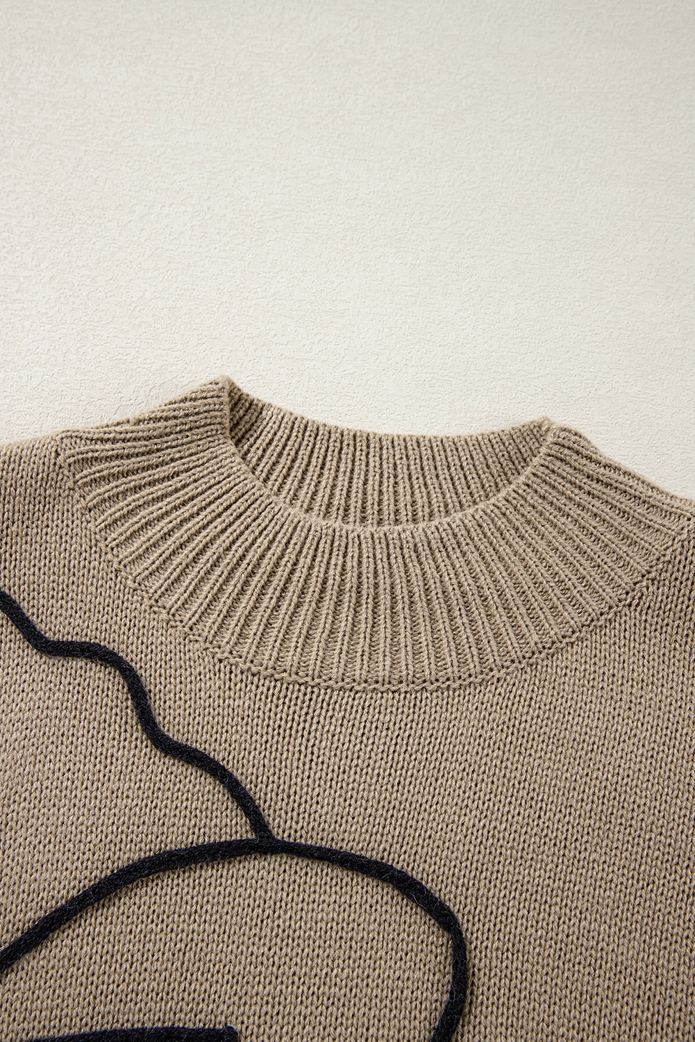 Plus Size Turtleneck Drop Shoulder Sweater