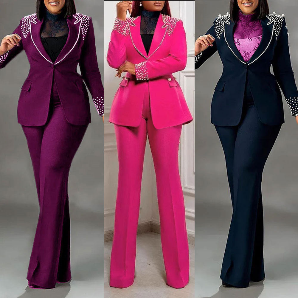 Women's Slim-Fit Stretch Two-piece Suit