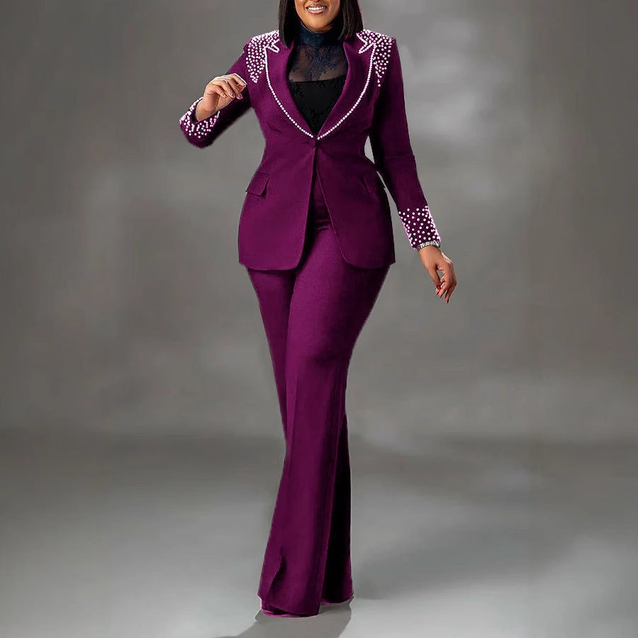 Women's Slim-Fit Stretch Two-piece Suit