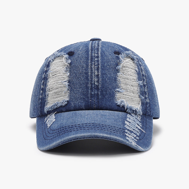 Women's Distressed Cotton Baseball Cap