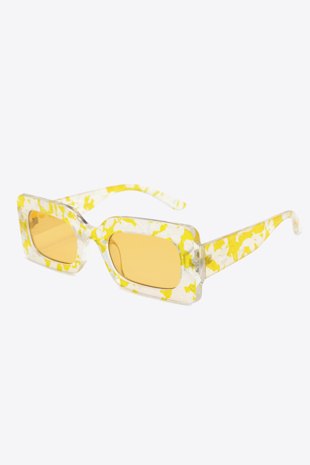Tortoiseshell Rectangular Polycarbonate Sunglasses