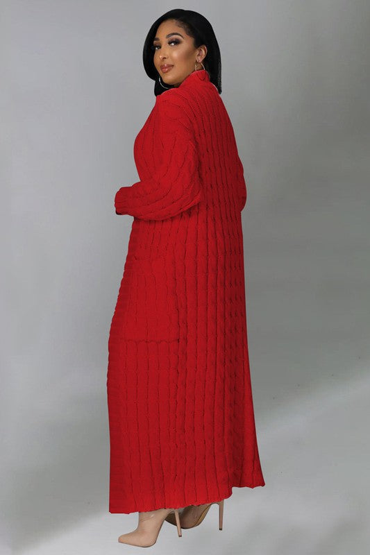 Vibrant Maxi Sweater Cardigan