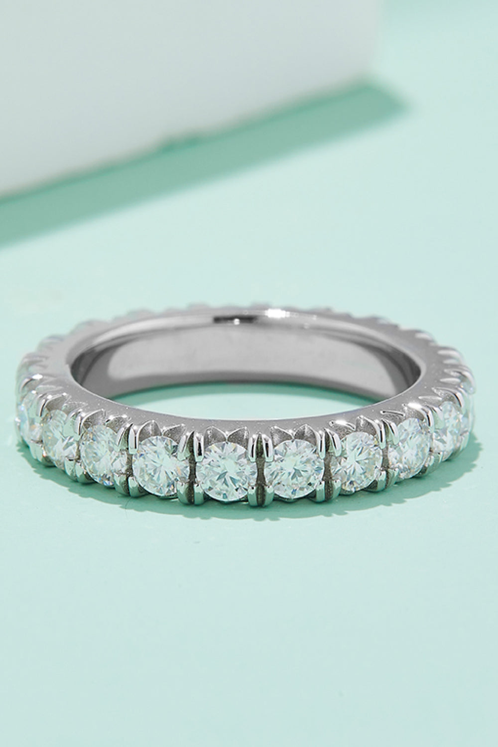 Dazzling 2.3 Carat Moissanite Eternity Ring