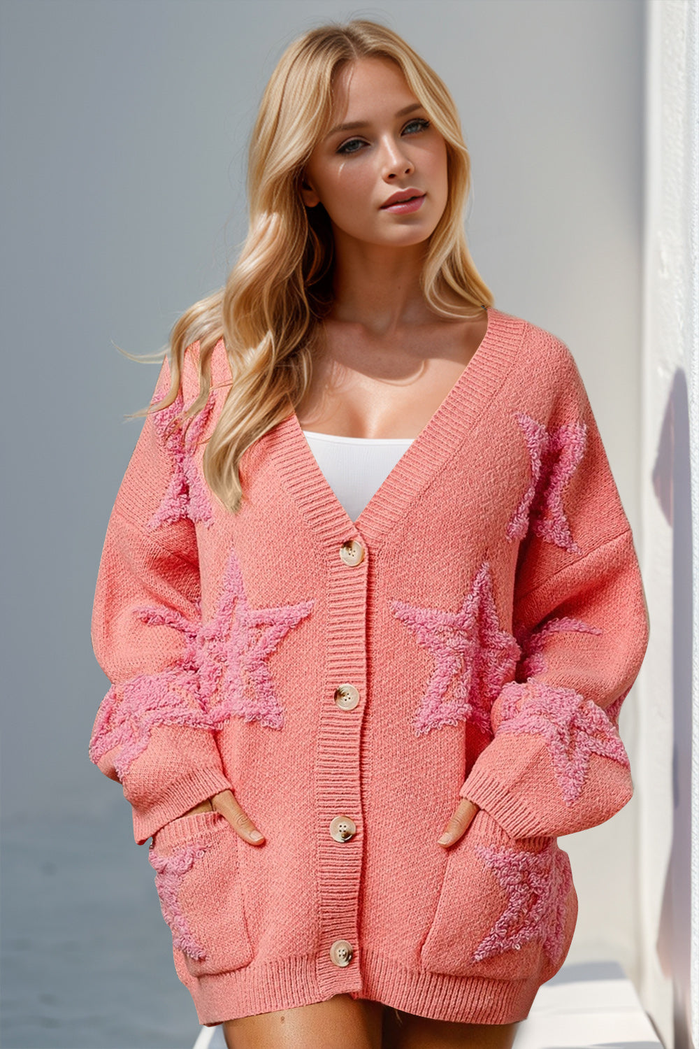 Starry Night Button-Up Cardigan