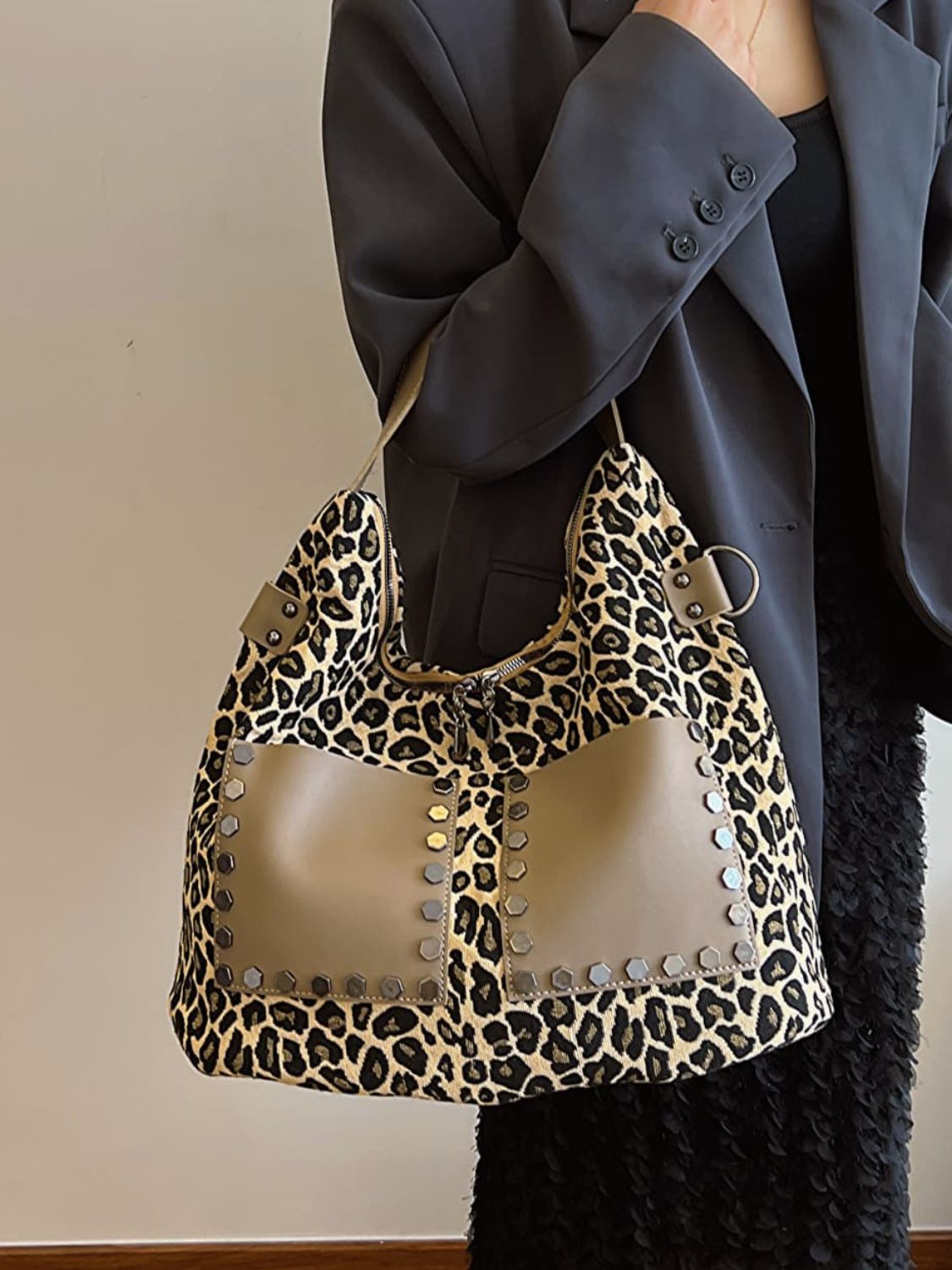 Wild Style Leopard Print Shoulder Bag