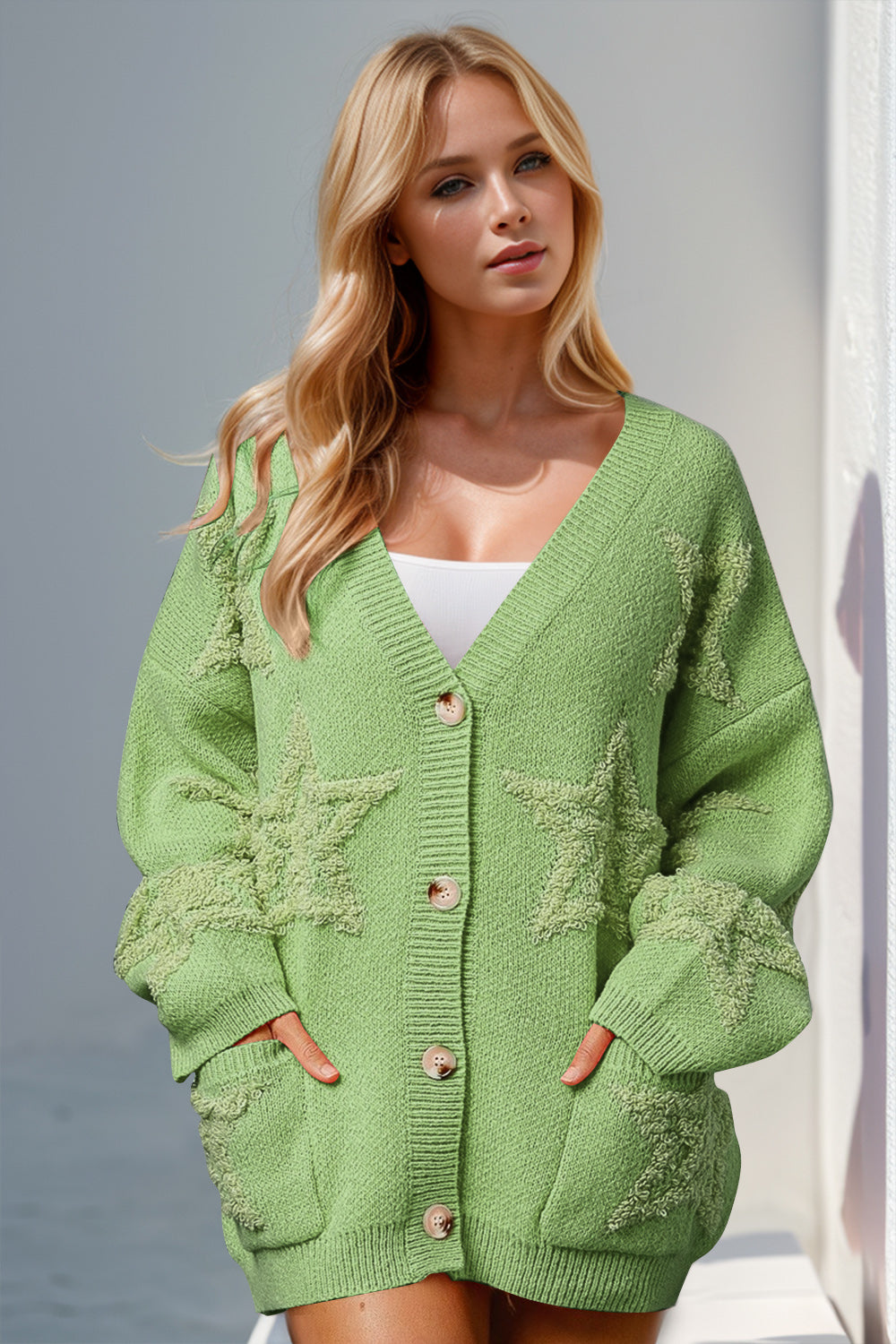 Starry Night Button-Up Cardigan
