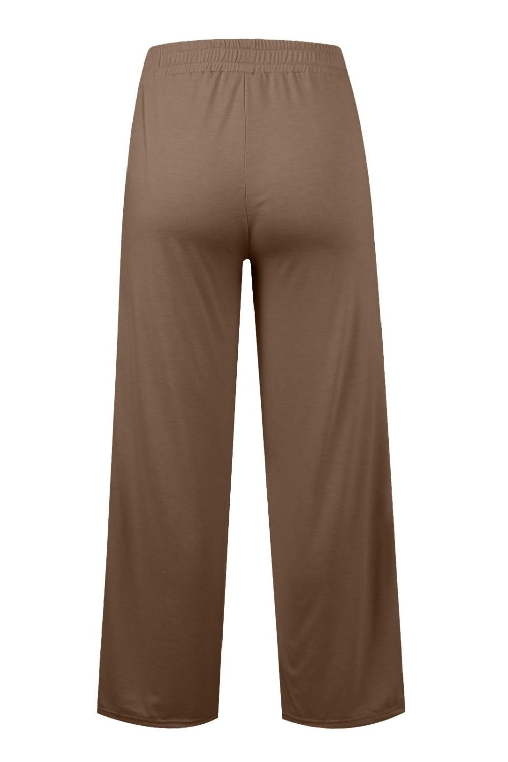 Plus Size Drawstring Elastic Waist Wide Leg Pants