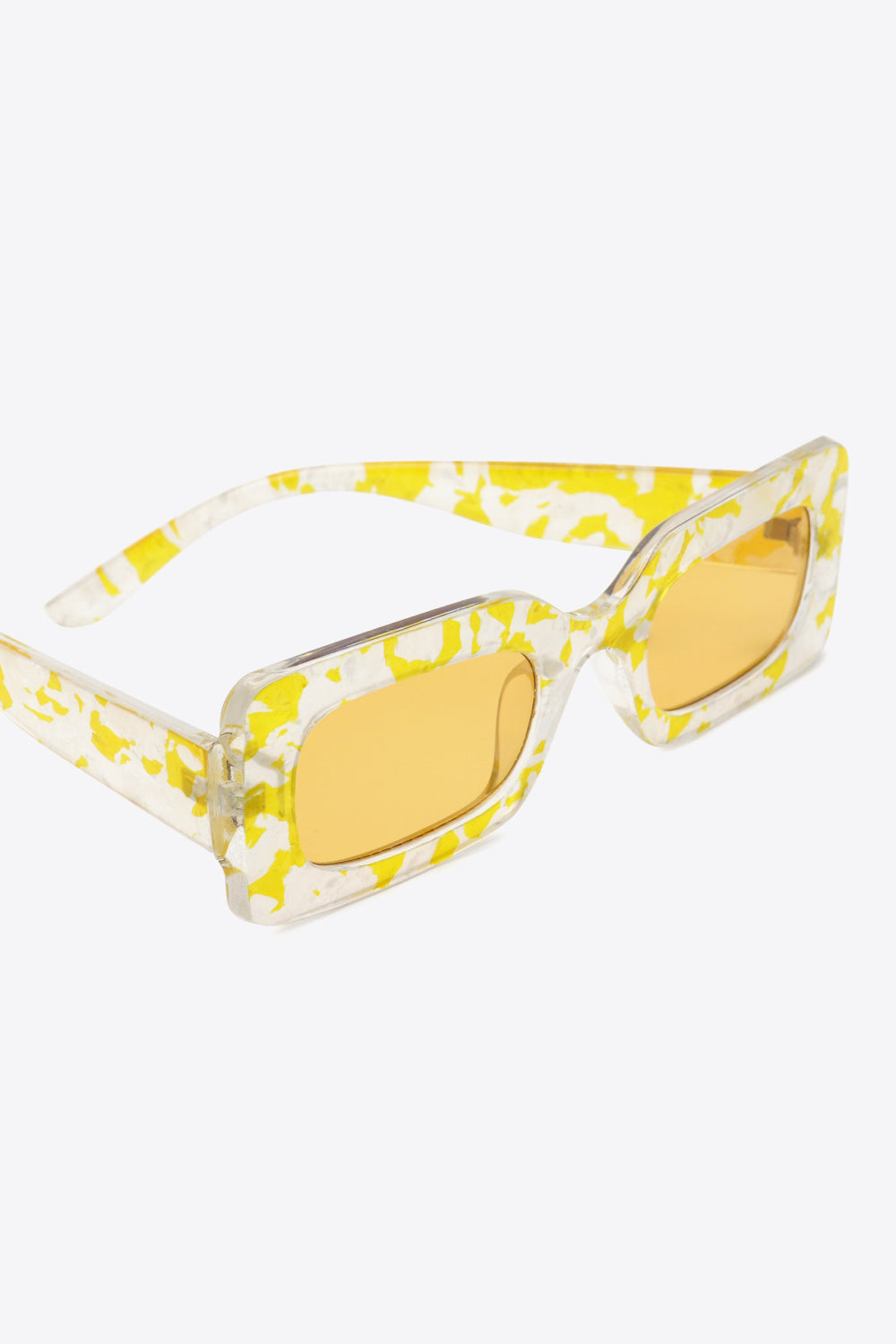 Tortoiseshell Rectangular Polycarbonate Sunglasses