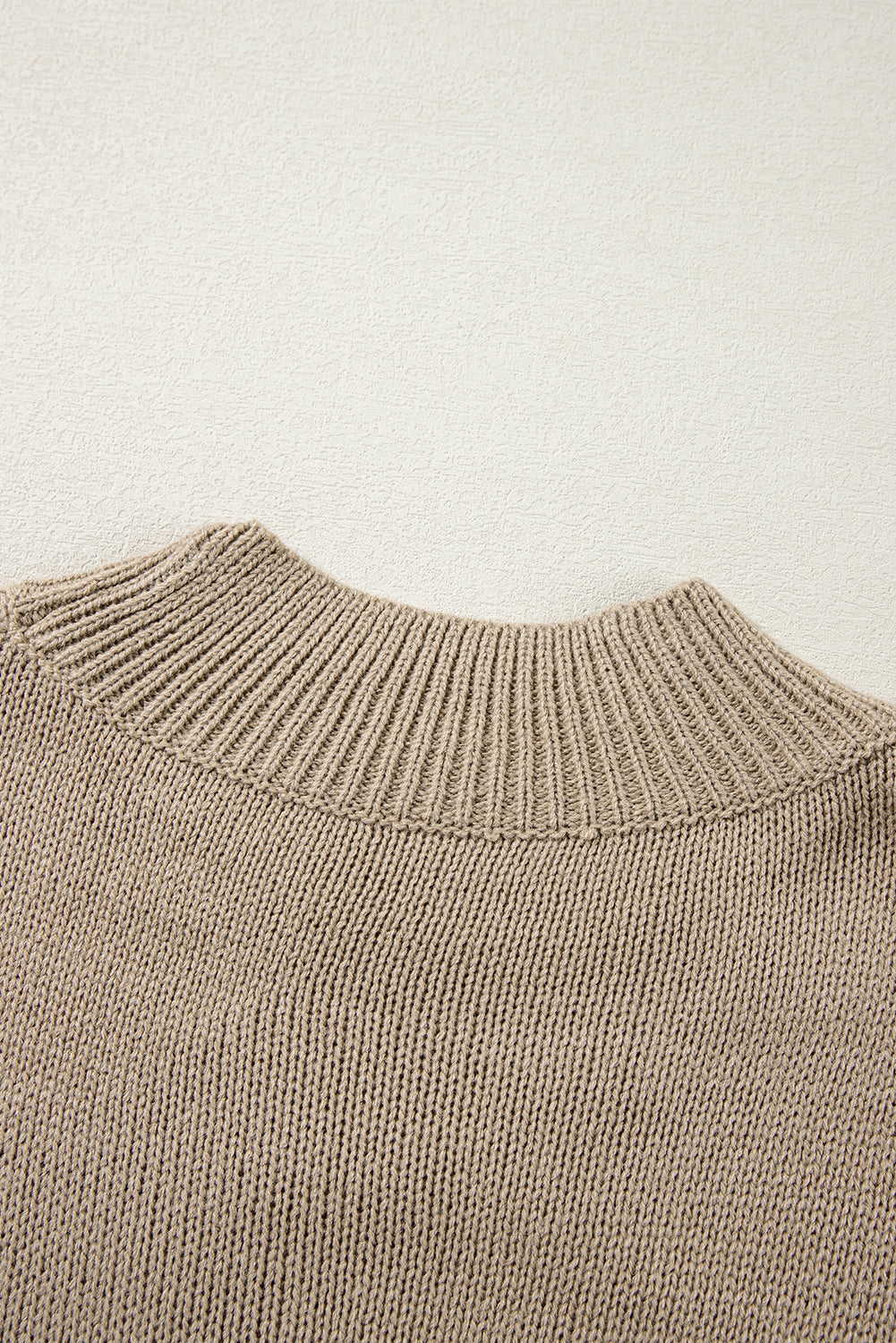 Plus Size Turtleneck Drop Shoulder Sweater