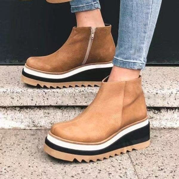 Platform Side Zipper Women's Bootie