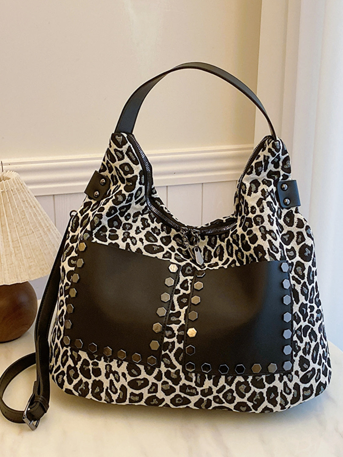 Wild Style Leopard Print Shoulder Bag