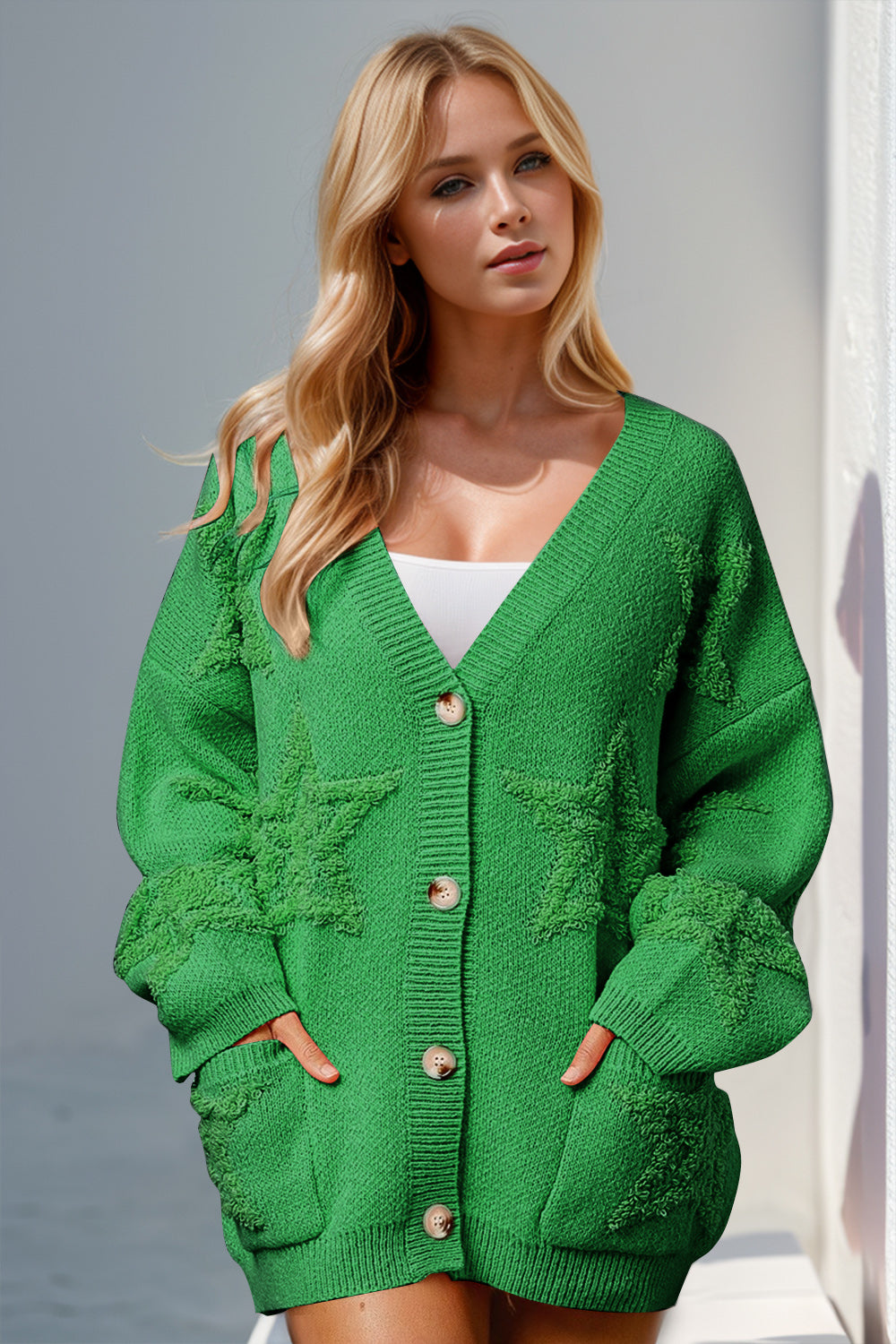 Starry Night Button-Up Cardigan