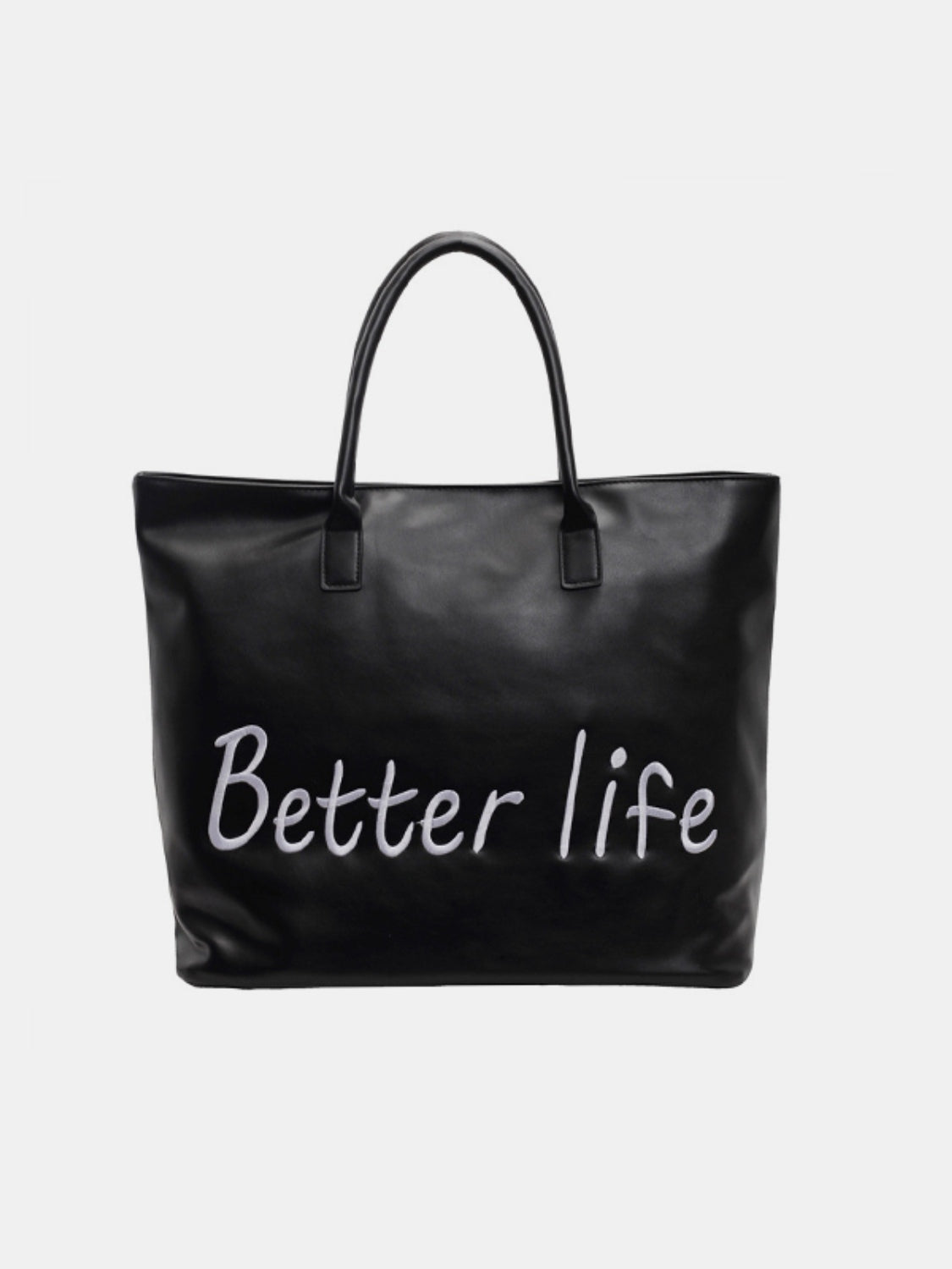 BETTER LIFE Faux Leather Tote Bag