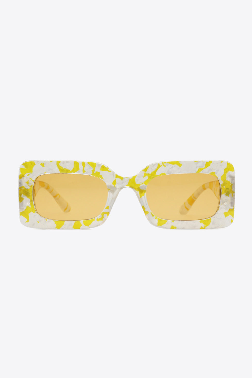 Tortoiseshell Rectangular Polycarbonate Sunglasses