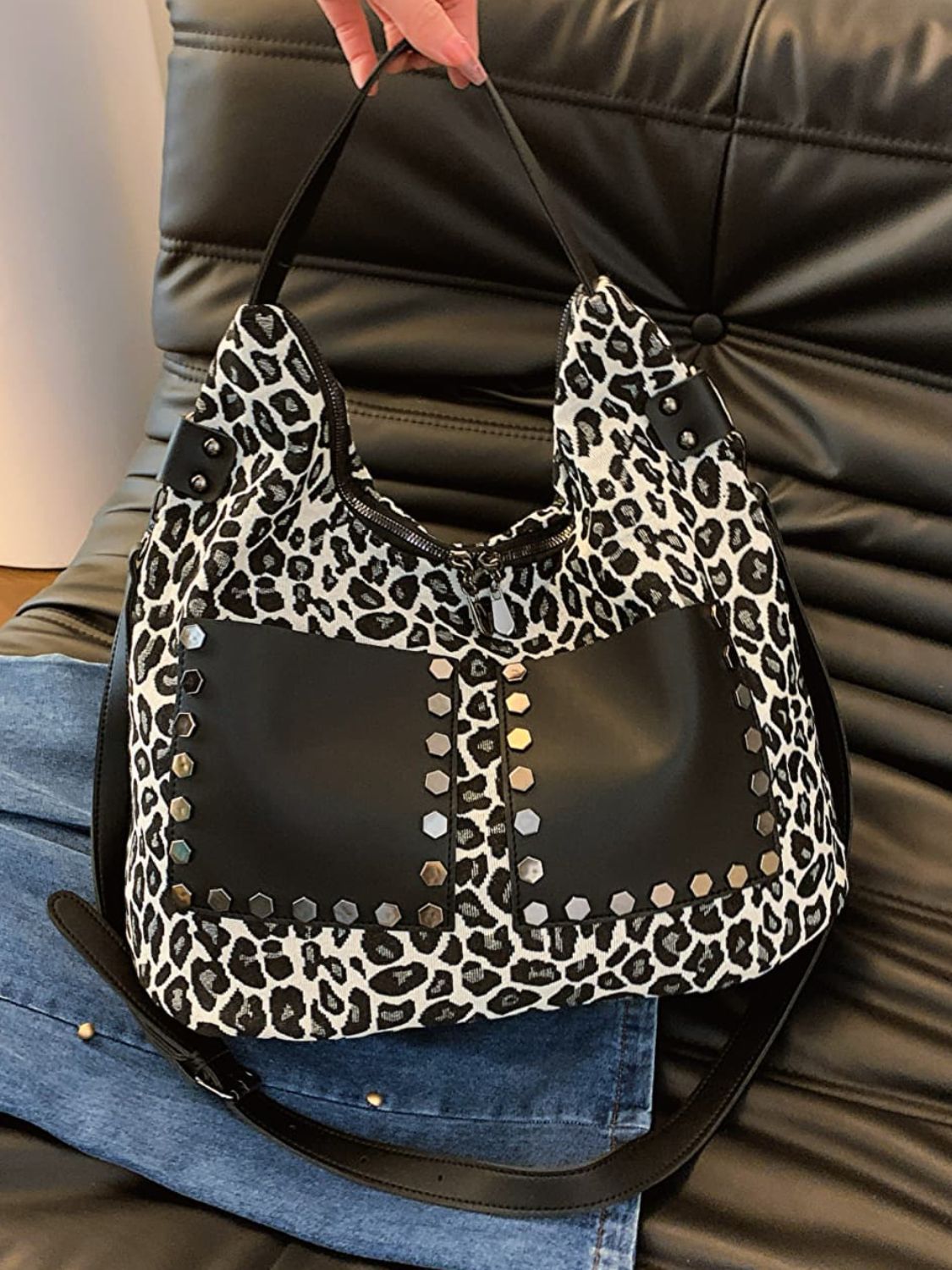 Wild Style Leopard Print Shoulder Bag