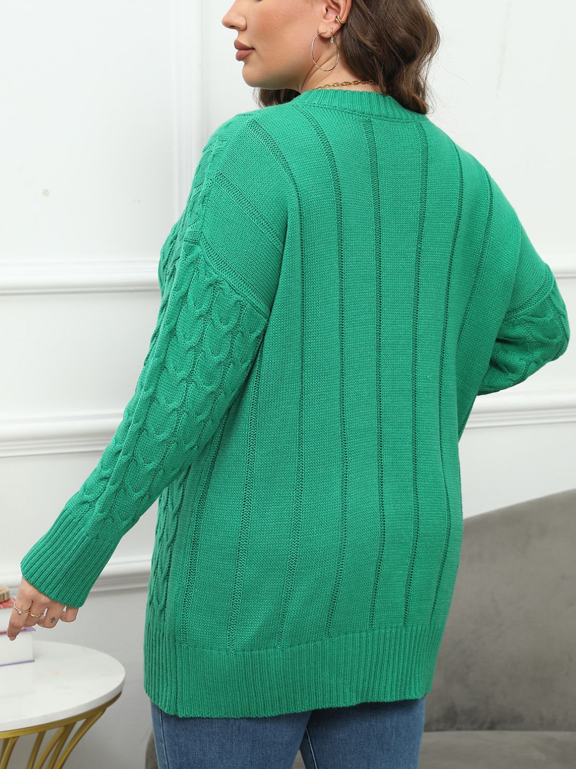 Plus Size Round Neck Sweater