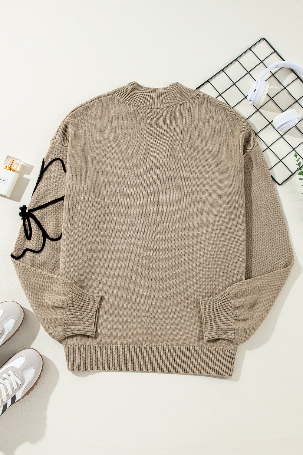 Plus Size Turtleneck Drop Shoulder Sweater