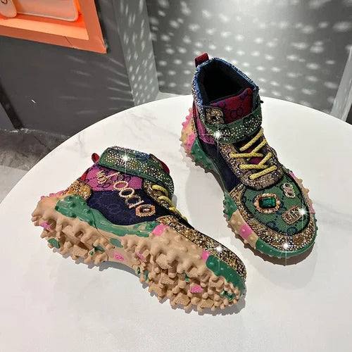 Luxury Designers Rhinestone Sneaker