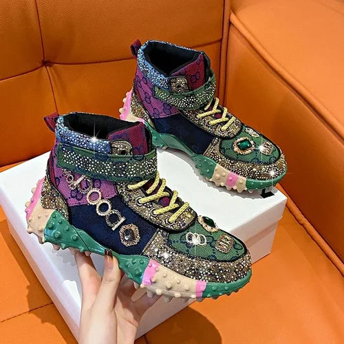 Luxury Designers Rhinestone Sneaker
