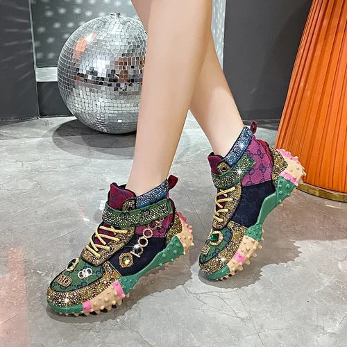 Luxury Designers Rhinestone Sneaker