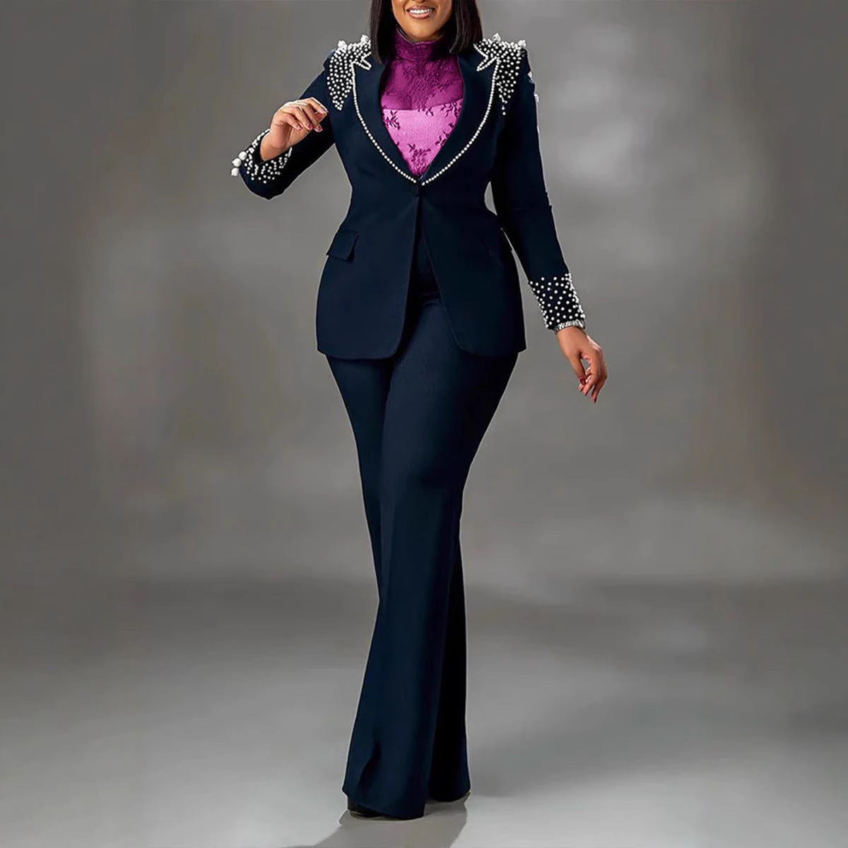 Women's Slim-Fit Stretch Two-piece Suit