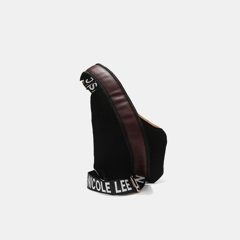 Nicole Lee Chic Vegan Leather Leopard & Lip Crossbody Bag