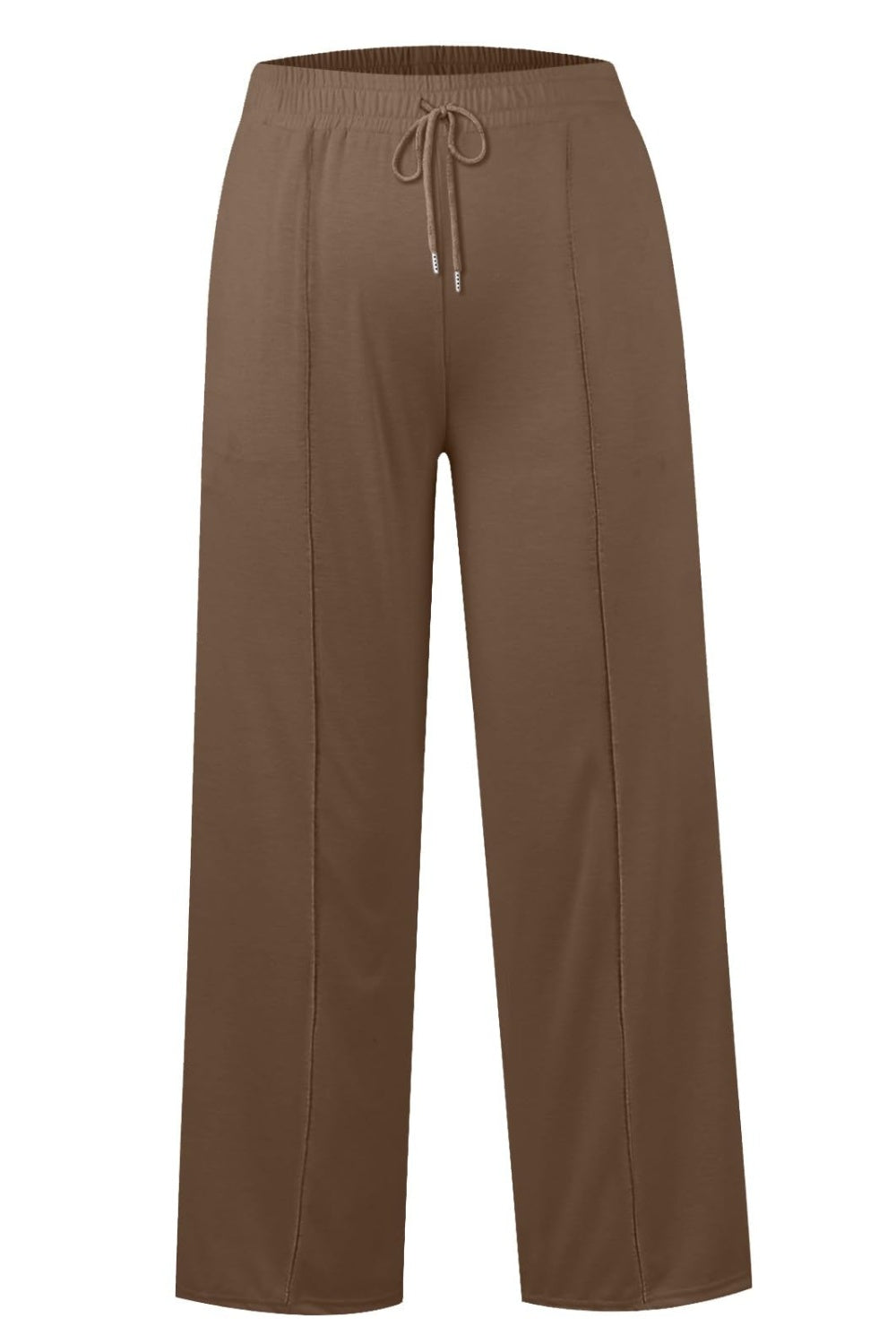 Plus Size Drawstring Elastic Waist Wide Leg Pants