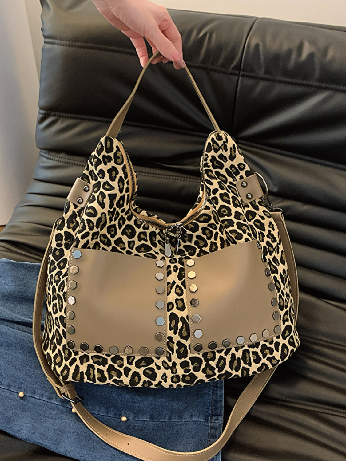 Wild Style Leopard Print Shoulder Bag