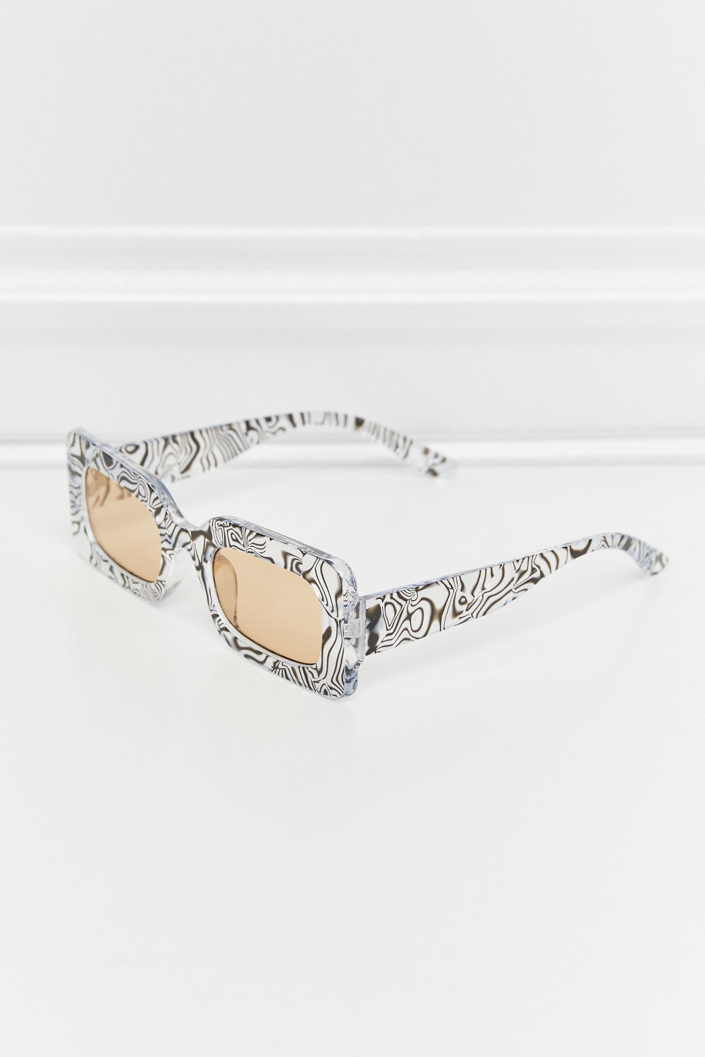 Tortoiseshell Rectangular Polycarbonate Sunglasses