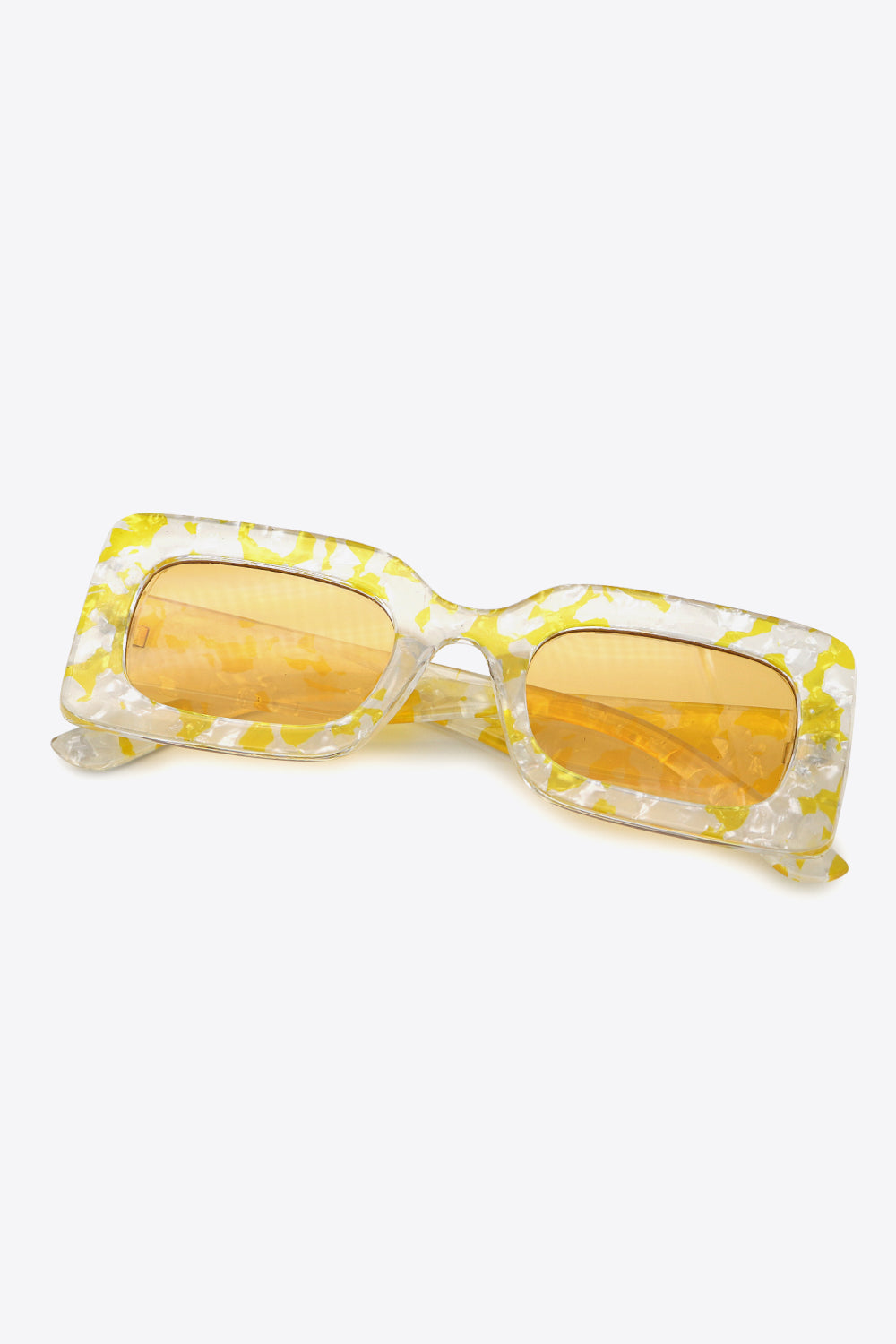 Tortoiseshell Rectangular Polycarbonate Sunglasses