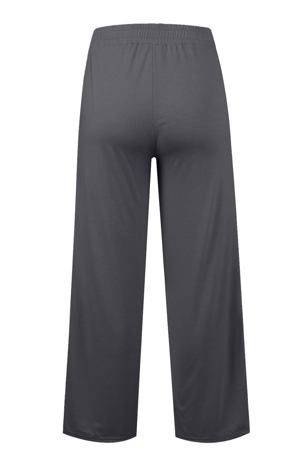 Plus Size Drawstring Elastic Waist Wide Leg Pants