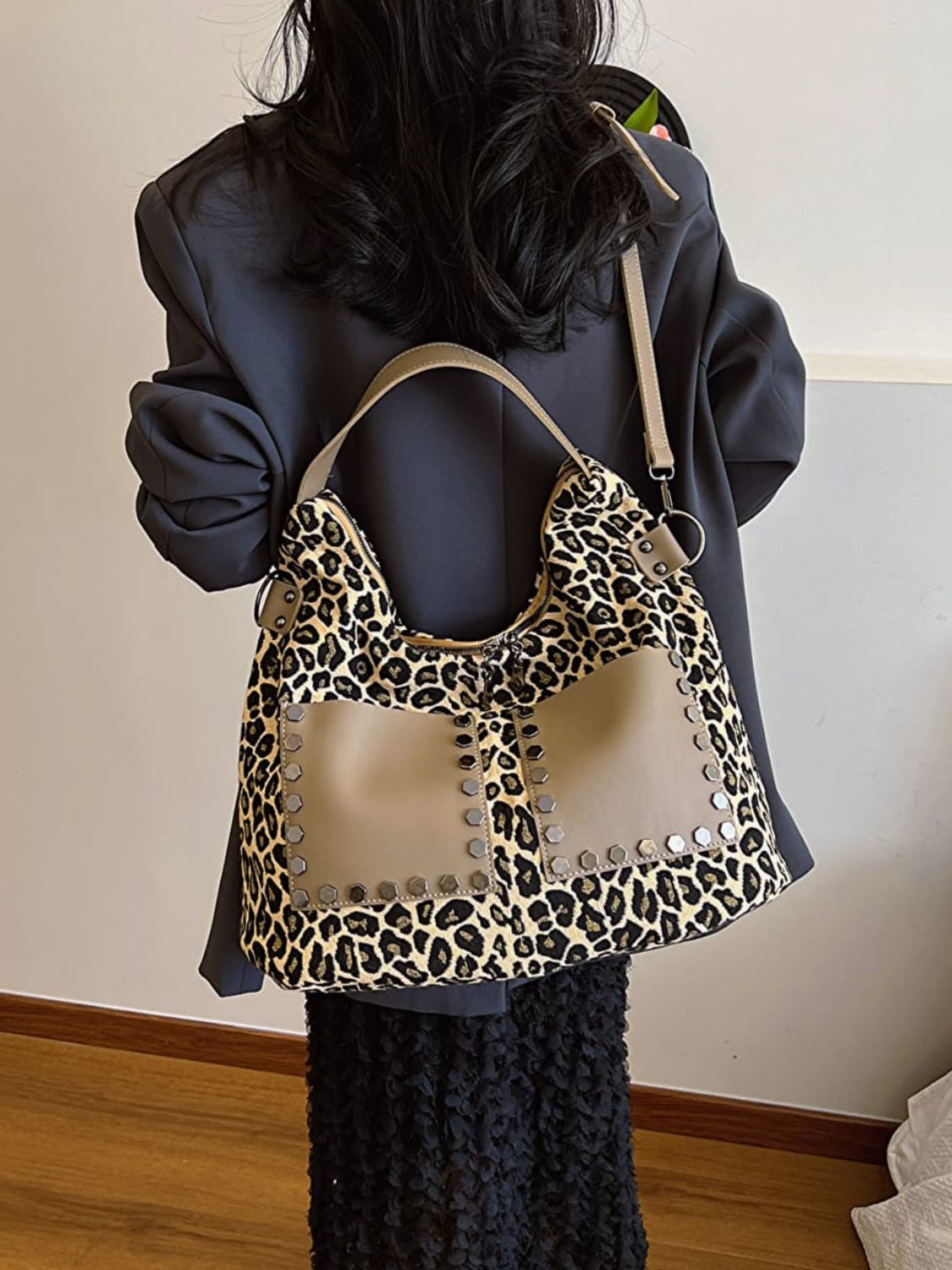 Wild Style Leopard Print Shoulder Bag