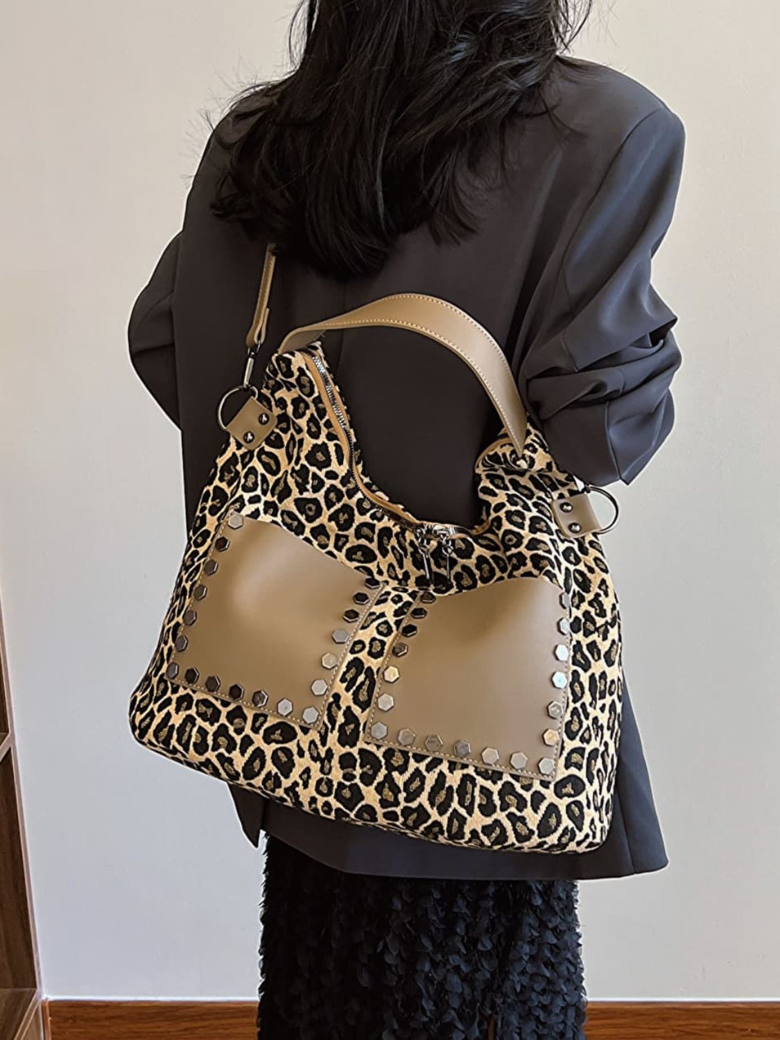 Wild Style Leopard Print Shoulder Bag