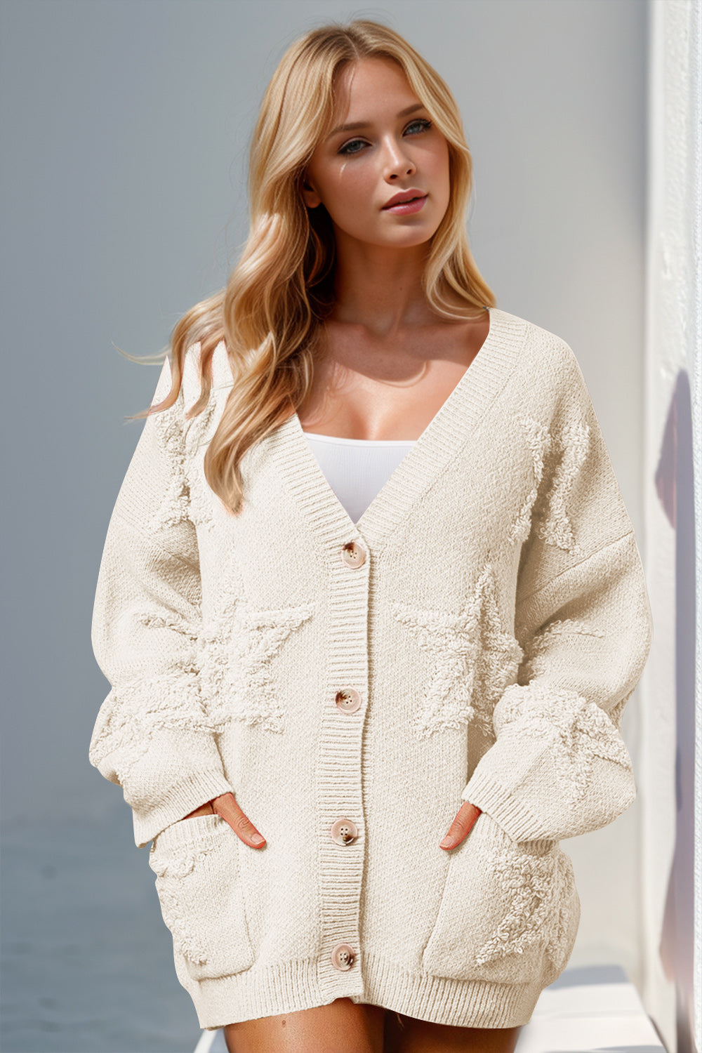 Starry Night Button-Up Cardigan