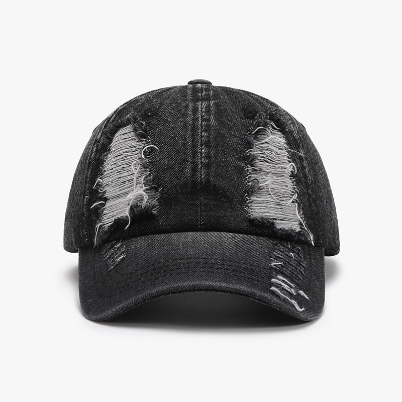 Women's Distressed Cotton Baseball Cap