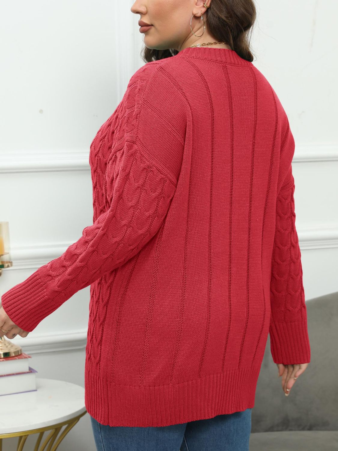 Plus Size Round Neck Sweater