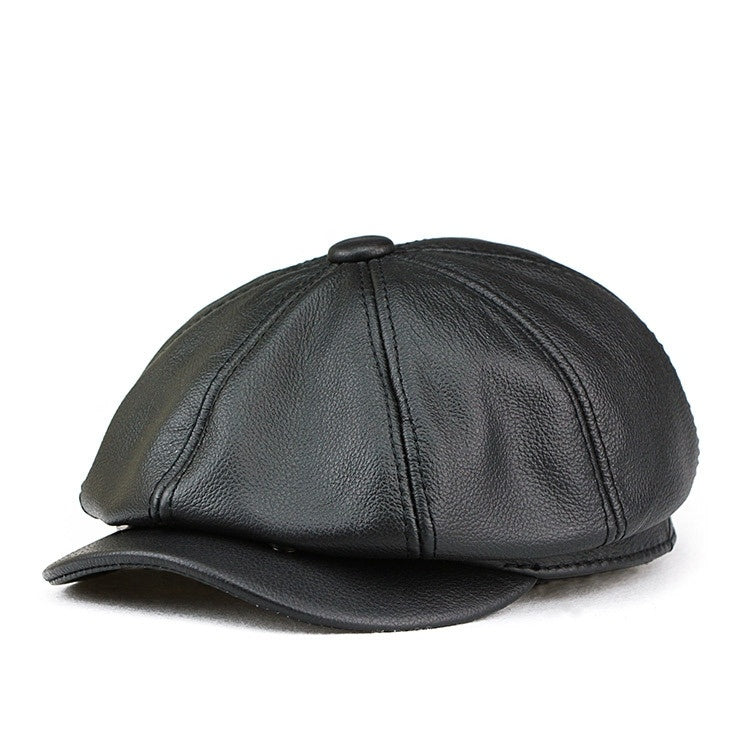 Women's British Cowhide Octagonal Cap