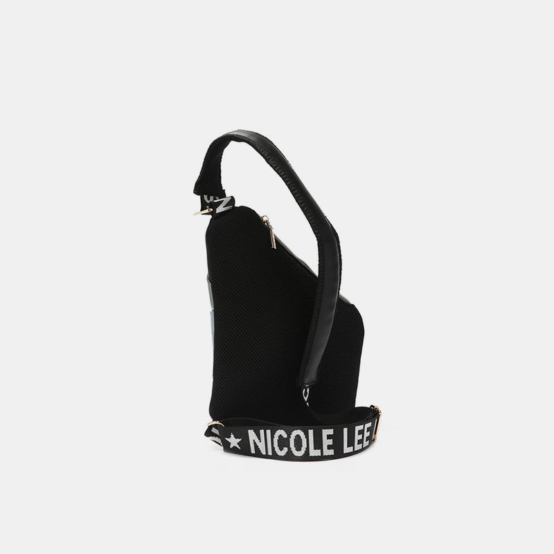 Nicole Lee Chic Vegan Leather Leopard & Lip Crossbody Bag