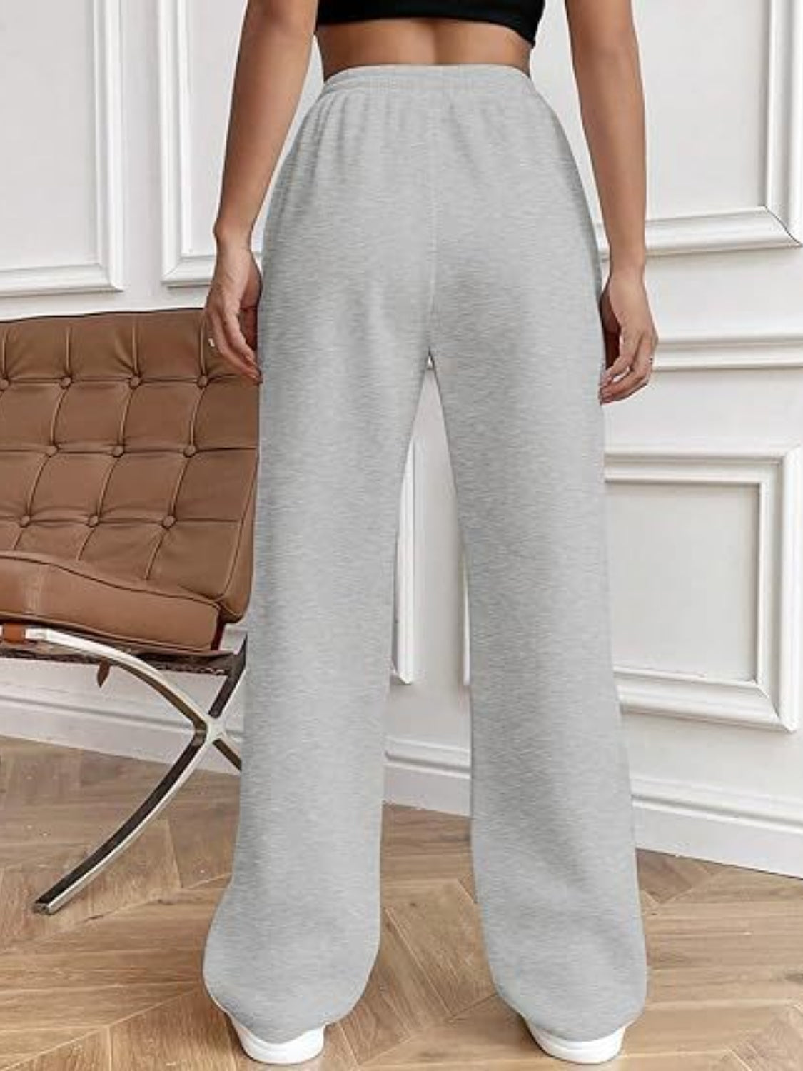 Women's Drawstring Wide Leg Pants with Pockets