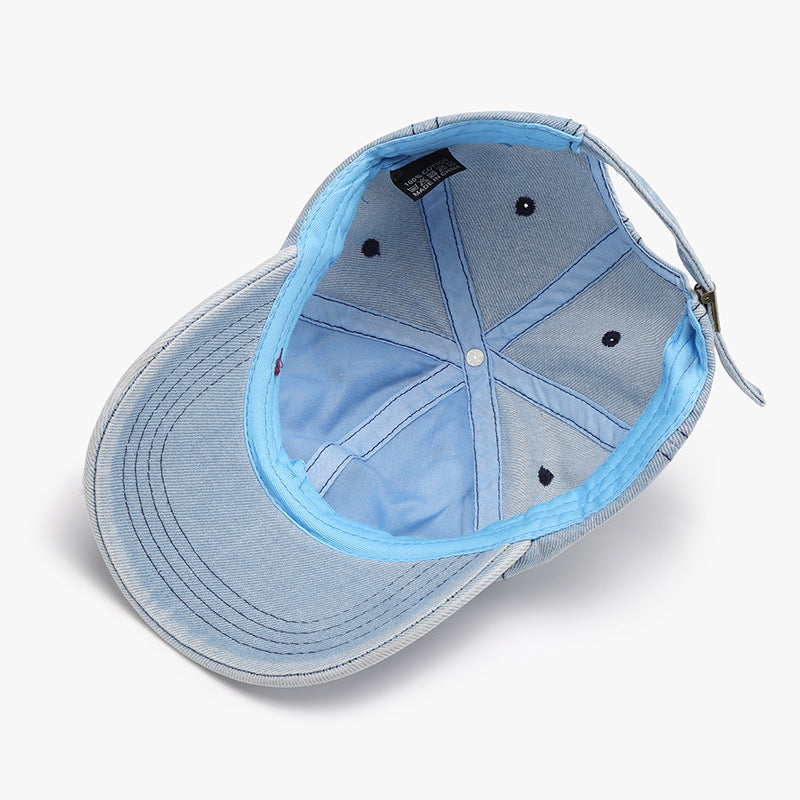 Women's Distressed Cotton Baseball Cap
