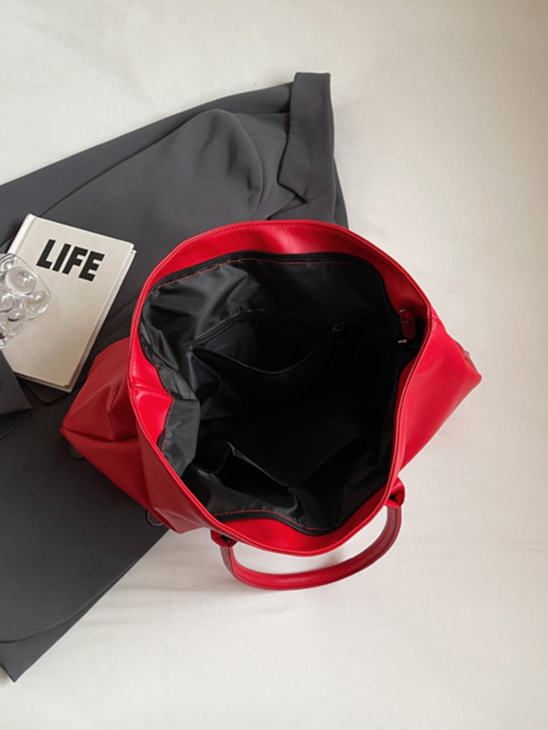 BETTER LIFE Faux Leather Tote Bag
