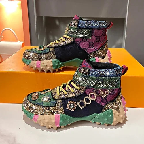 Luxury Designers Rhinestone Sneaker
