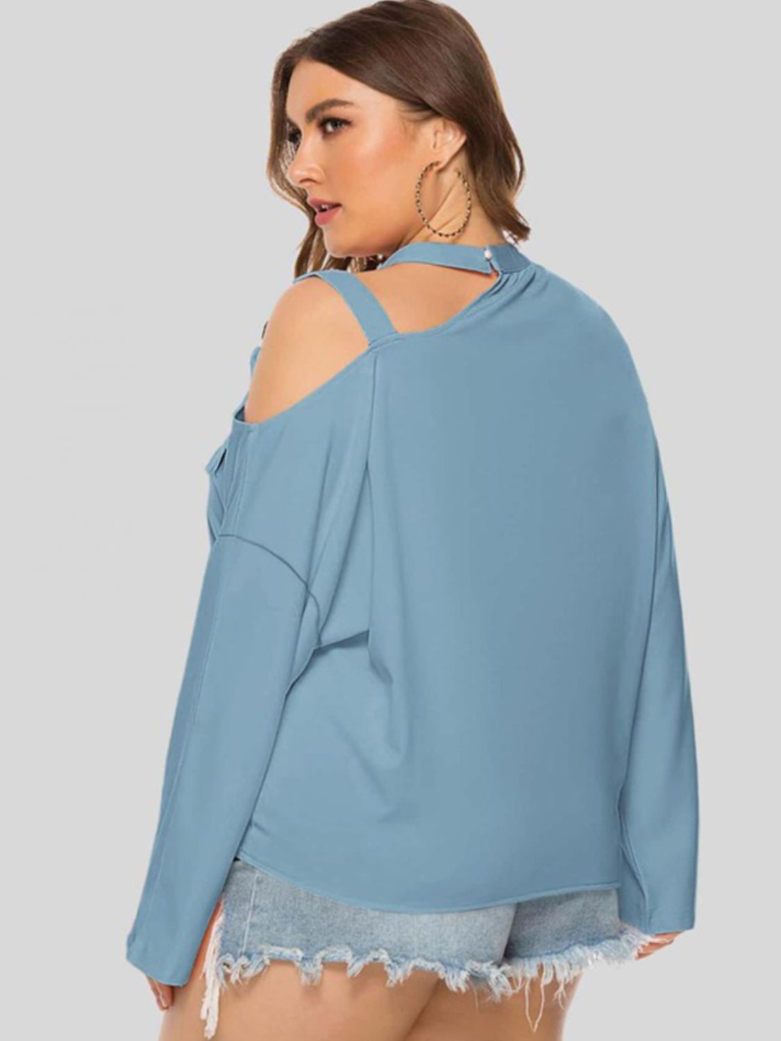 Trendy Plus Size Cold-Shoulder Top
